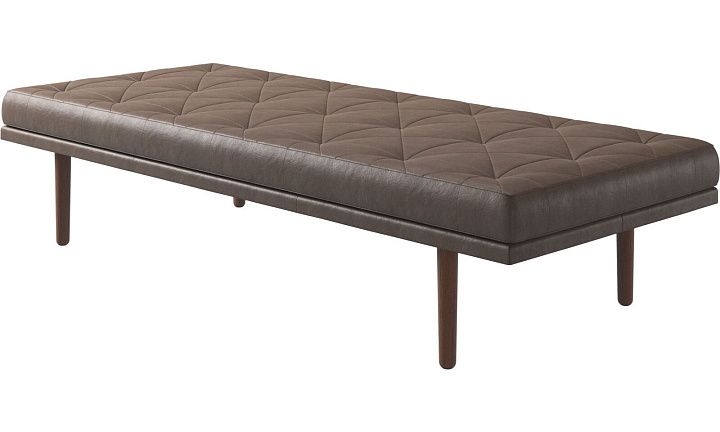 Кушетка Fusion - York 5122 Кожа светло-коричневого цвета  -  Под заказ