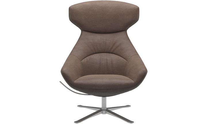 Кресло Porto с функцией вращения - York 5122 Кожа светло-коричневого цвета  -  Под заказ