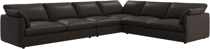 Угловой диван Milano - Nordic Vintage кожа 5152 темно-коричневого цвета -  Под заказ