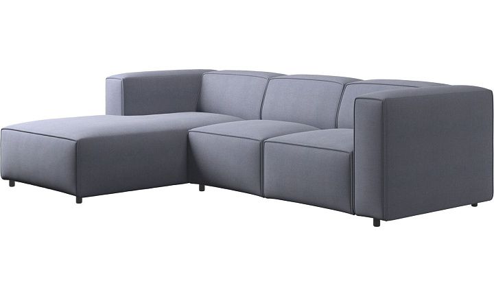 Диван Carmo с модулем для отдыха - Frisco 2056 Голубая ткань с функцией акваклин  -  Под заказ