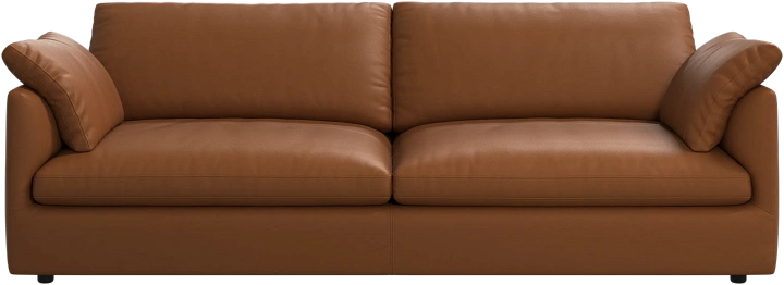 3-х местный диван Milano - Nordic Grain 5134 Кожа карамельного цвета -  Под заказ