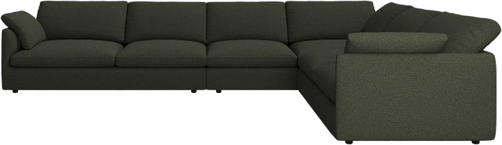Угловой диван Milano - Lazio 3094 Темно-зеленая ткань  -  Под заказ