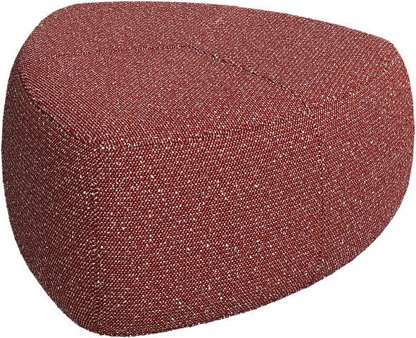 Пуф Bermuda - Avellino ткань красного цвета 3250 -  Под заказ