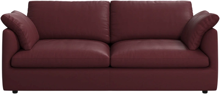 2.5 местный диван Milano - Nordic Vintage кожа 5145 бордового цвета -  Под заказ