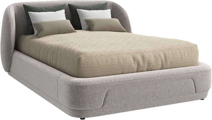 Кровать Bolzano - Lucca ткань бежевого цвета 3320 -  Под заказ