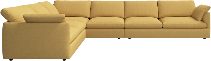 Угловой диван Milano - Capri ткань горчичного цвета 3234 -  Под заказ