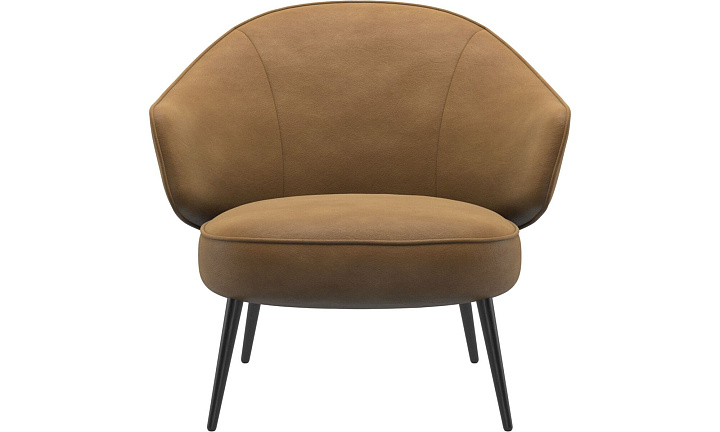 Кресло Charlotte - York 5120 Kожа коньячного цвета  -  Под заказ