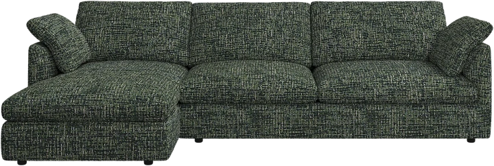 Угловой диван Milano - Tuscany Ткань лесного зелёного цвета 3208  -  Под заказ