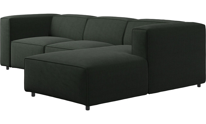 Диван Carmo с модулем для отдыха -  Frisco 2058 Темно-зеленая ткань -  Под заказ