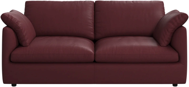 2-х местный диван Milano - Nordic Vintage кожа 5145 бордового цвета -  Под заказ