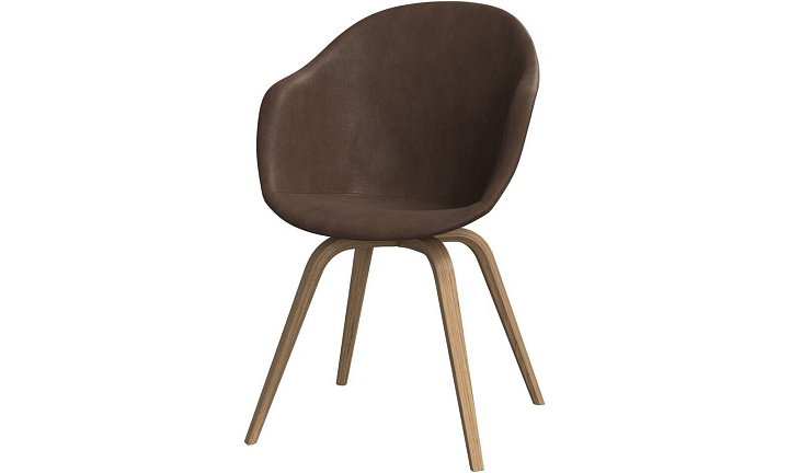 Обеденный стул Hauge - York 5122 Кожа светло-коричневого цвета  -  Под заказ