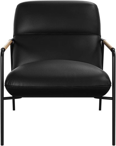 Кресло Terni - Nordic Grain 5130 Кожа черного цвета -  Под заказ