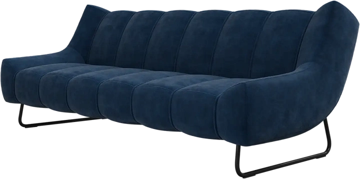 3-х местный диван Nawabari -  Ravello 3225 Ткань  темно-синего цвета -  Под заказ