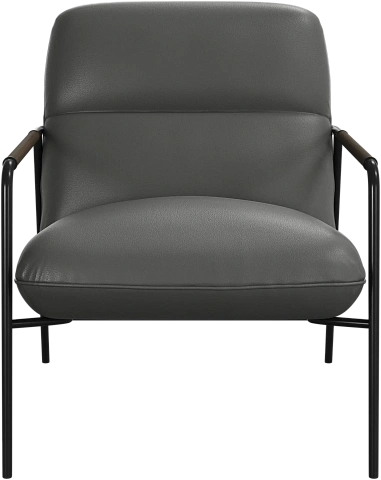 Кресло Terni - Nordic Grain 5137 Кожа серого цвета -  Под заказ