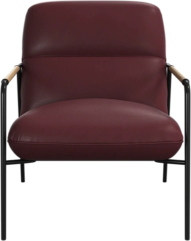 Кресло Terni - Nordic Vintage кожа 5145 бордового цвета -  Под заказ