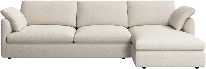 Угловой диван Milano - Lazio 3090 Ткань белого цвета  -  Под заказ