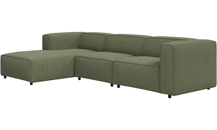 Диван с козеткой Carmo - Skagen 3165 Зеленая ткань  -  Под заказ