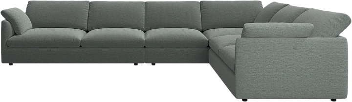 Угловой диван Milano - Lucca ткань зеленого цвета 3322 -  Под заказ