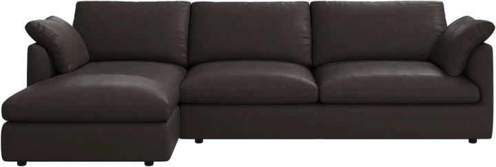 Угловой диван Milano - Nordic Vintage кожа 5152 темно-коричневого цвета -  Под заказ