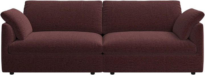 3-х местный диван Milano из двух модулей - Lucca ткань красного цвета 3323 -  Под заказ