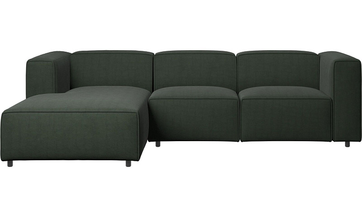 Диван Carmo с модулем для отдыха -  Frisco 2058 Темно-зеленая ткань -  Под заказ