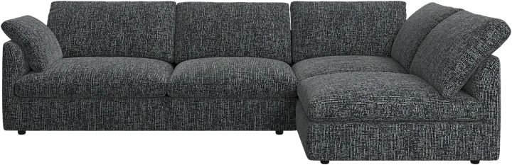 Угловой диван Milano - Tuscany серого цвета 3203 -  Под заказ