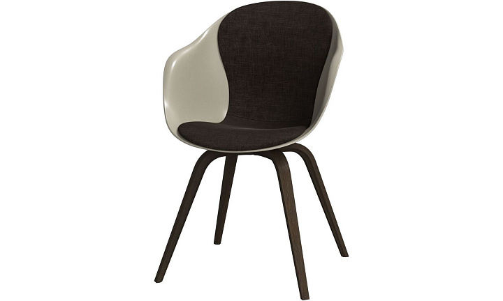 Обеденный стул Hauge - Napoli 2251 Ткань серо-коричневого цвета  -  Под заказ