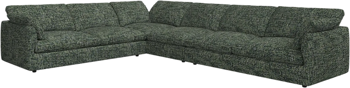 Угловой диван Milano - Tuscany Ткань лесного зелёного цвета 3208  -  Под заказ
