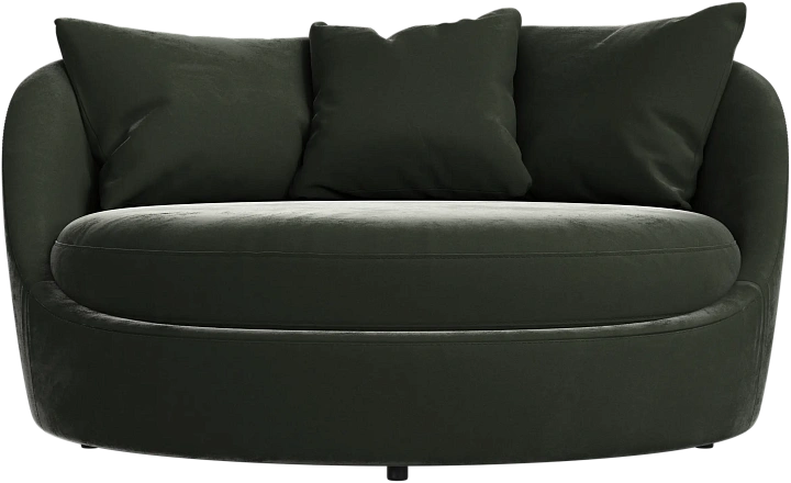 Кресло Ø - Bologna ткань темно-зеленого цвета 3256 -  Под заказ