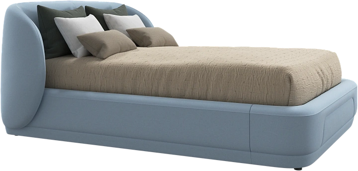 Кровать Bolzano - Frisco 2275 Ткань голубого цвета -  Под заказ