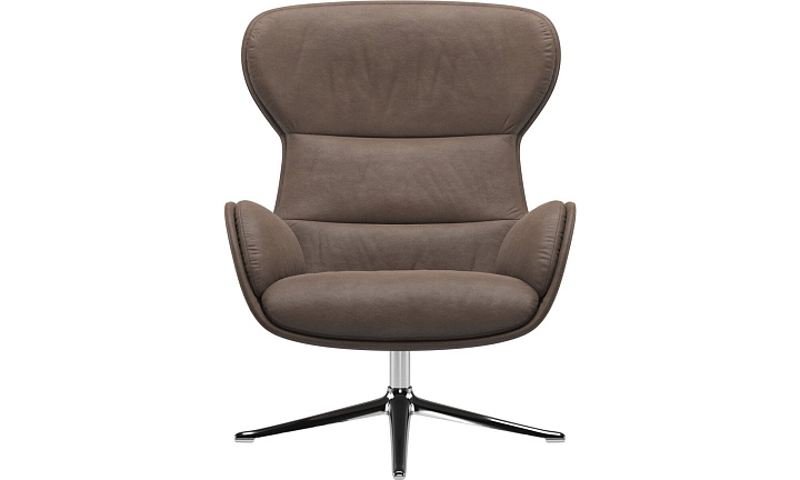 Кресло Reno с функцией вращения - York 5122 Кожа светло-коричневого цвета  -  Под заказ