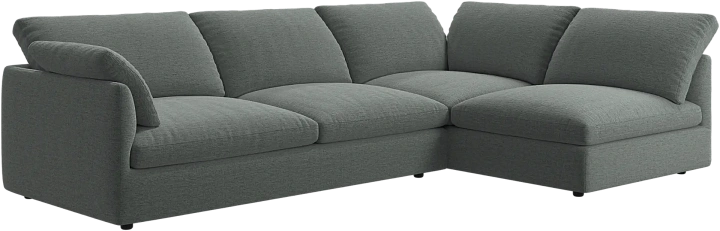 Угловой диван Milano - Lucca ткань зеленого цвета 3322 -  Под заказ