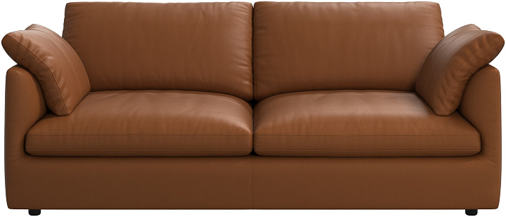 2.5 местный диван Milano - Nordic Grain 5134 Кожа карамельного цвета -  Под заказ