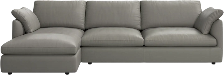 Угловой диван Milano - Nordic Grain 5132 Кожа серо-коричневого цвета -  Под заказ