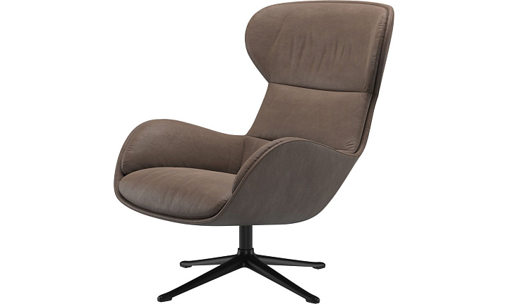 Кресло Reno с функцией вращения - York 5122 Кожа светло-коричневого цвета  -  Под заказ
