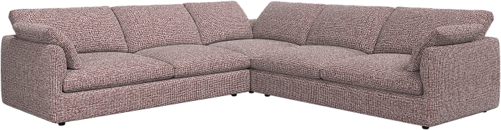 Угловой диван Milano - Tuscany темно-бордового цвета 3207 -  Под заказ