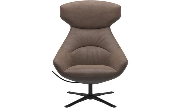 Кресло Porto с функцией вращения - York 5122 Кожа светло-коричневого цвета  -  Под заказ