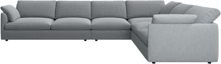 Угловой диван Milano - Frisco 2063 Ткань с покрытием aquaclean светло-серого цвета  -  Под заказ