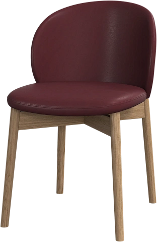 Обеденный стул Princeton - Nordic Vintage кожа 5145 бордового цвета -  Под заказ