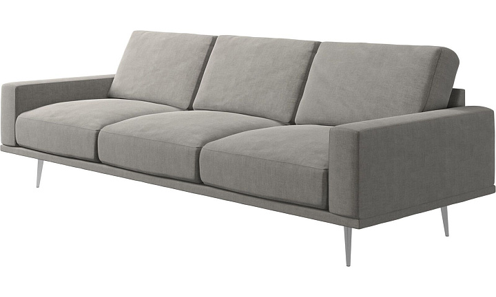 Диван Carlton - Napoli 2250 Ткань серебристо-серая  -  Под заказ