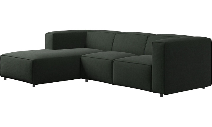 Диван Carmo с модулем для отдыха -  Frisco 2058 Темно-зеленая ткань -  Под заказ
