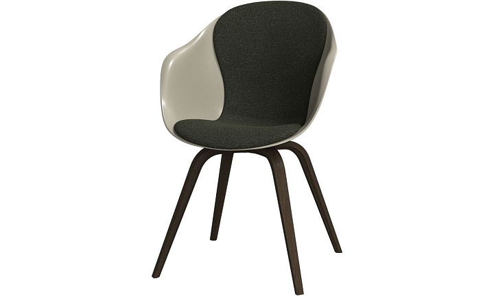 Обеденный стул Hauge - Lazio 3094 Темно-зеленая ткань  -  Под заказ