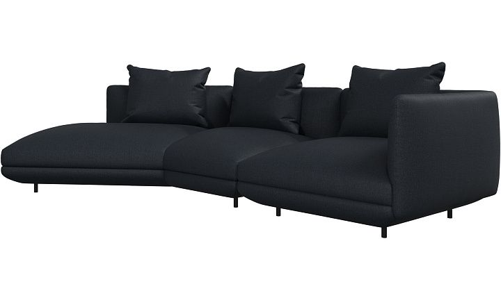 3-местный диван c козеткой Salamanca - Tomelilla fabric 3144 Blue  -  Под заказ