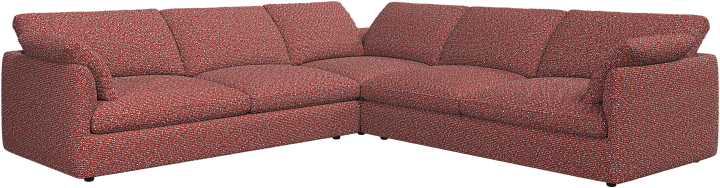 Угловой диван Milano - Avellino ткань красного цвета 3250 -  Под заказ