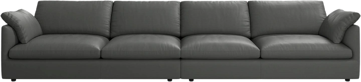 4-х местный диван Milano - Nordic Grain 5137 Кожа серого цвета -  Под заказ