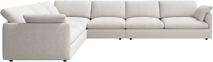 Угловой диван Milano - Lucca ткань белого цвета 3321 -  Под заказ