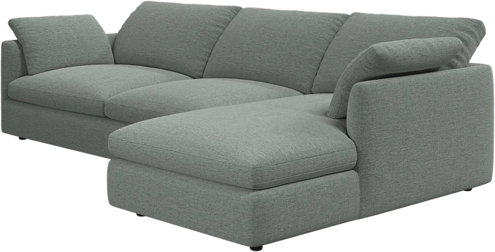 Угловой диван Milano - Lucca ткань зеленого цвета 3322 -  Под заказ