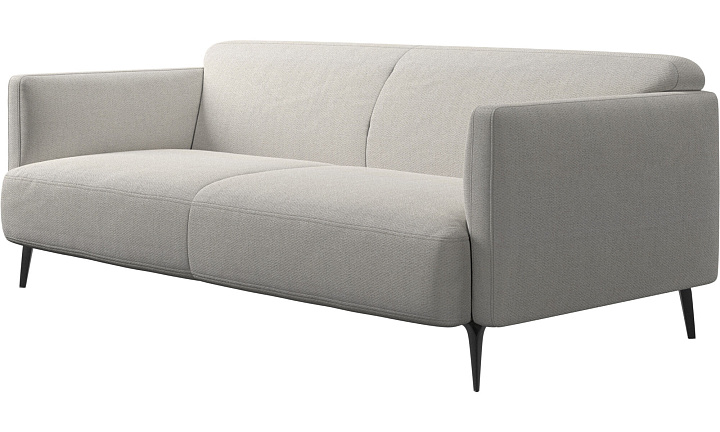 2,5 местный диван Modena с подлокотниками - Lazio 3090 Ткань белого цвета  -  Под заказ