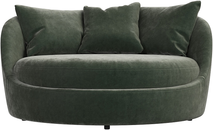 Кресло Ø -  Ravello 3223 Ткань  пыльно-зеленого цвета  -  Под заказ