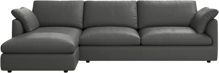 Угловой диван Milano - Nordic Grain 5137 Кожа серого цвета -  Под заказ